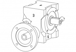 Worm gear Type SL - with flange for motor mounting